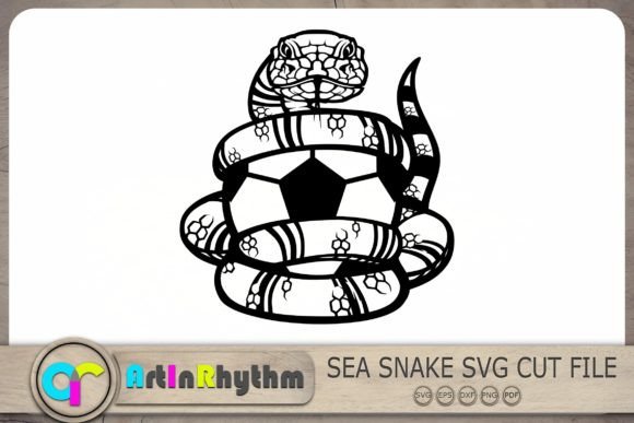 Handcrafting with the Snake with Soccer Ball SVG Graphic