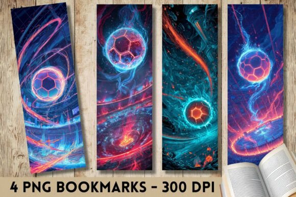 Neon Soccer Ball Galaxy Vortex Graphics & Crafts