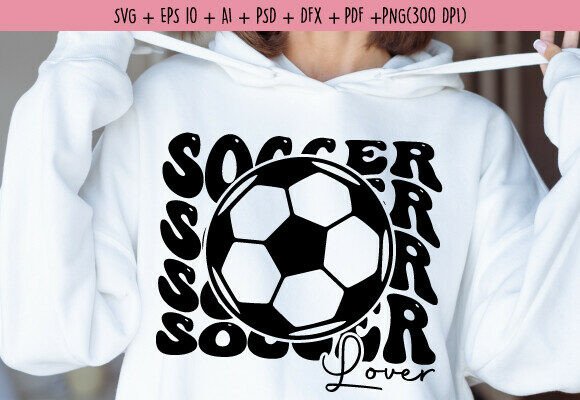 Retro Soccer Graphics for Crafts and Cricut
