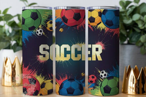 Reviewing a Dynamic Soccer Graphics Asset for Tumbler Wraps