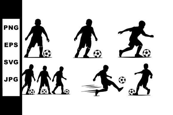 Silhouette Soccer Player: Dynamic Motion for Embroidery