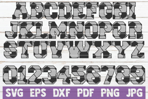 Soccer Alphabet and Numbers Graphics for Your Crafting Business