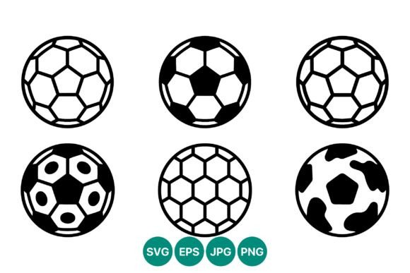 Soccer Ball Graphics for Six-Pack Illustrations