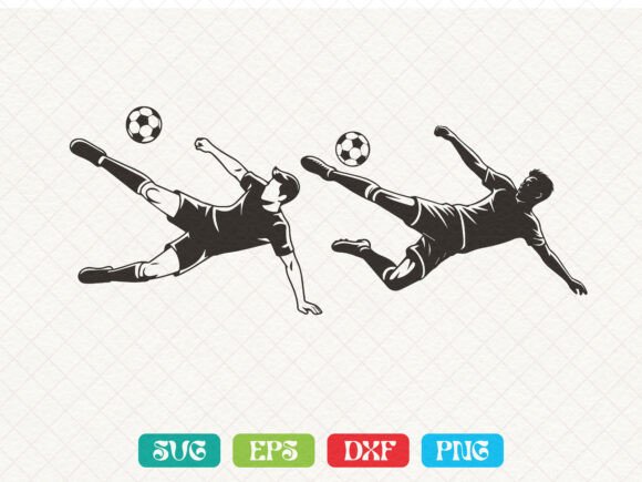 Soccer Player Vector Graphic for Crafts and Commercial Use