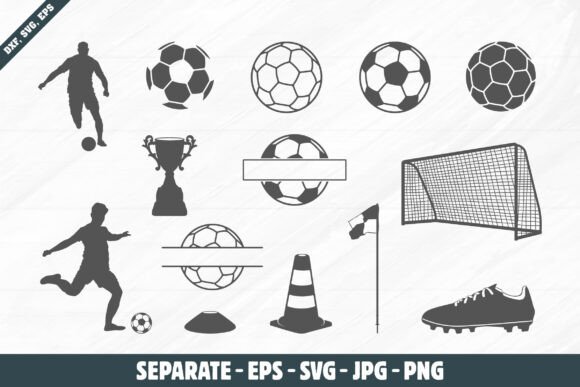 Soccer Silhouette Graphics: A Crafters' Essential Collection