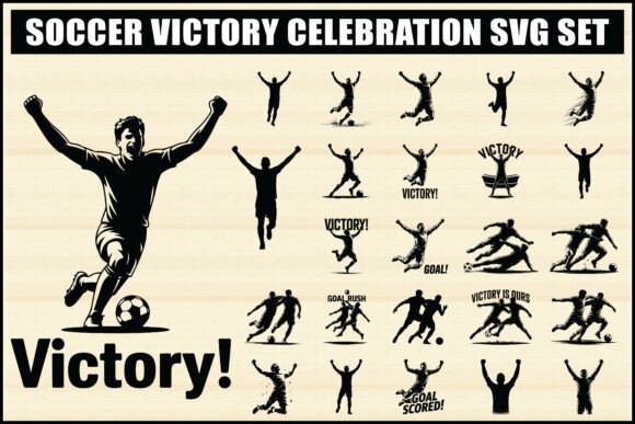 Soccer Victory Celebration SVG Graphics & Illustrations Review