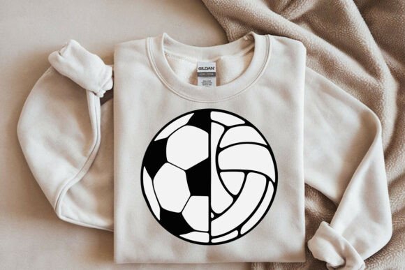 Soccer Volleyball Split Ball SVG Graphics for Crafts